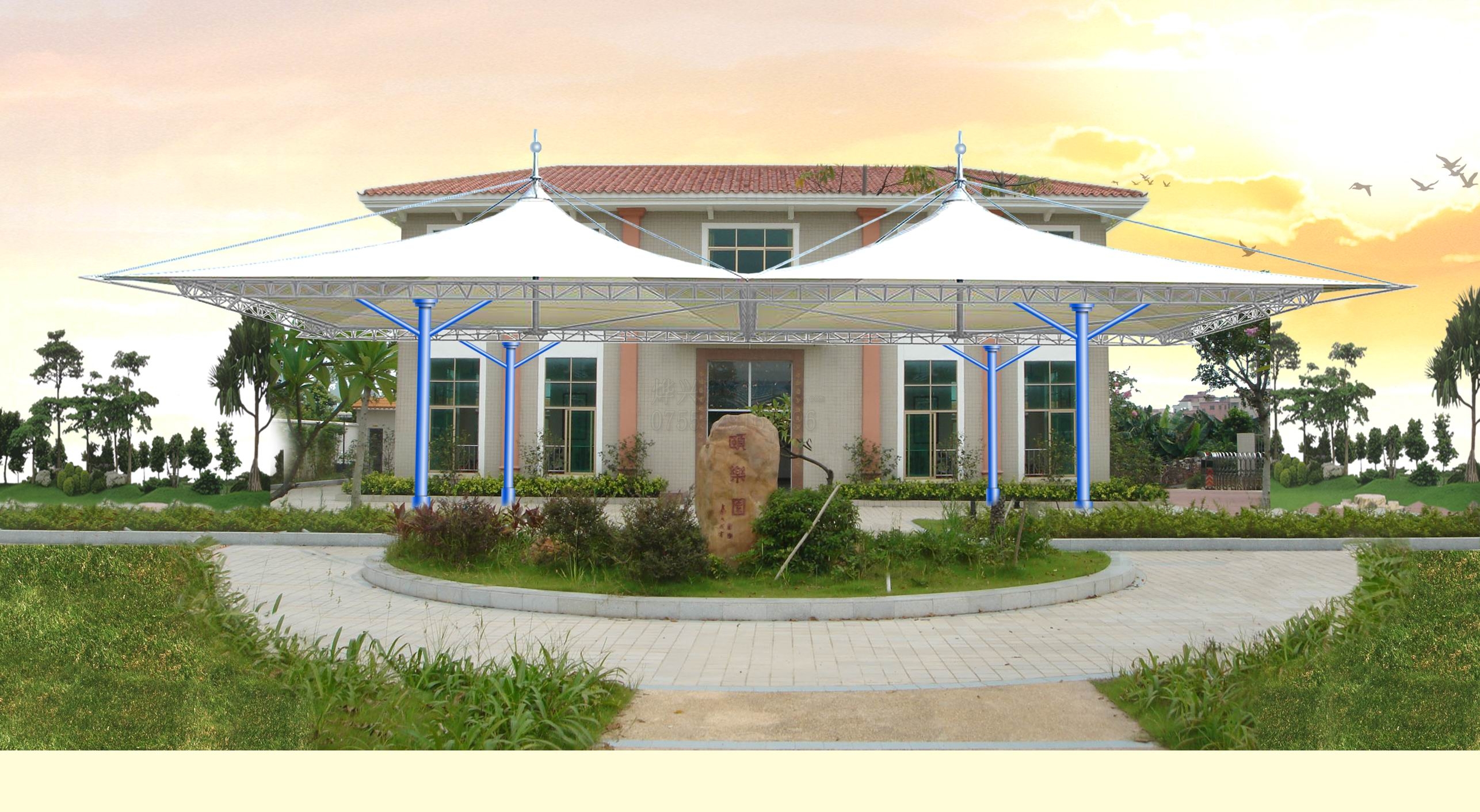 膜結(jié)構(gòu)走廊通道雨棚